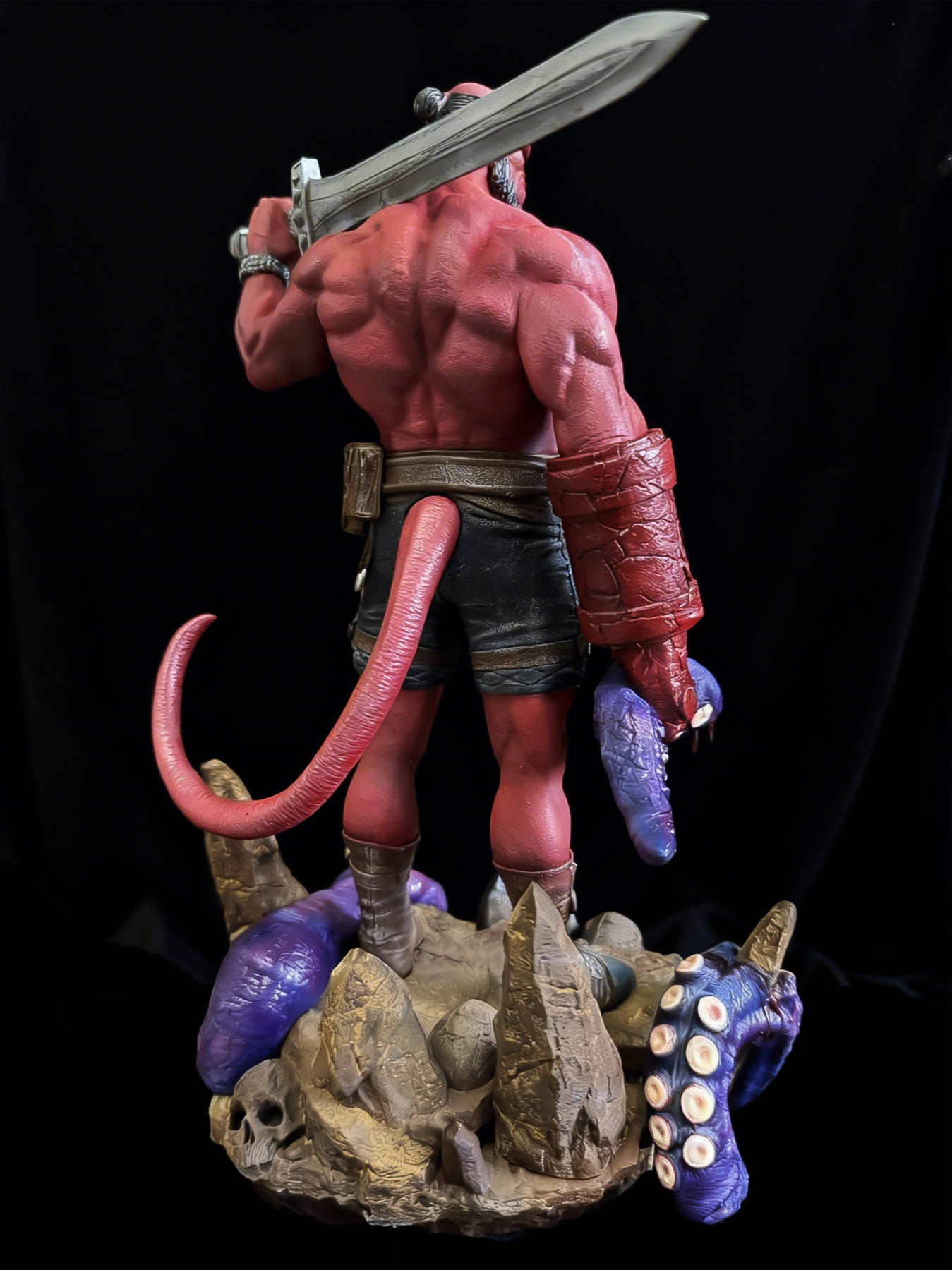 Hellboy, back view