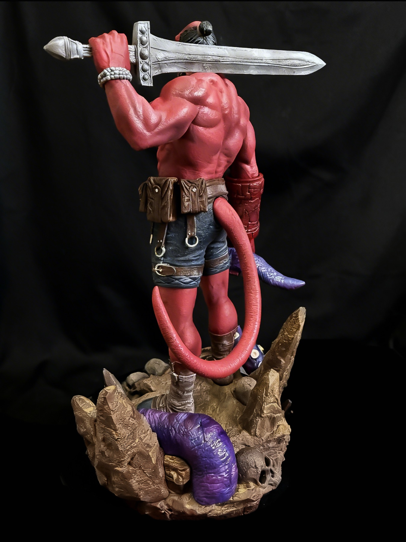 Hellboy, back three-quarter view